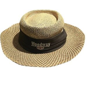 Ahead Fine Straw Hat Golf Headgear Gambler M/L Sun Protection Beige Unisex